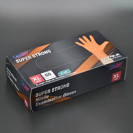 Рукавички нітрил суперміцні "Care365" Super Strong (XL) 8 грам, фото 3