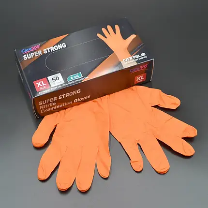 Рукавички нітрил суперміцні "Care365" Super Strong (XL) 8 грам, фото 4