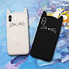 Силіконовий чохол для iPhone XR - 3D Cat (Кіт з вусами), Чорний, фото 3