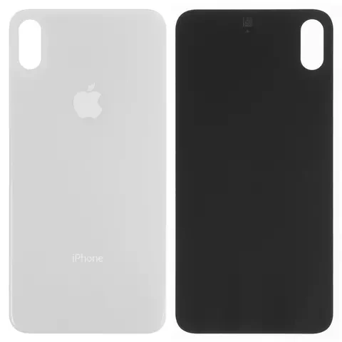 Задня панель корпусу для iPhone XS Max, біла, потрібно зняти скло камери, small hole, фото 1