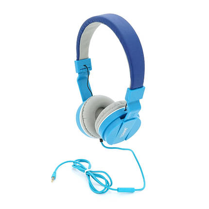 Навушники провідні Jedel WAVE6, з мікрофоном, Blue, Box, фото 1