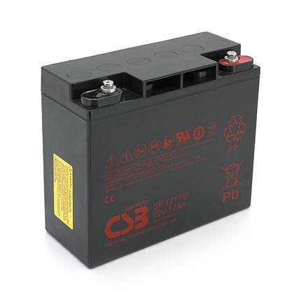 Акумуляторна батарея CSB GP12170I, 12V 17Ah (181х77х167мм), М5, Q4/96, фото 1