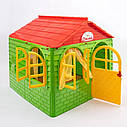 Дитячий будиночок для ігор Doloni середній 130х120х130см (Червоно-зелений), фото 2