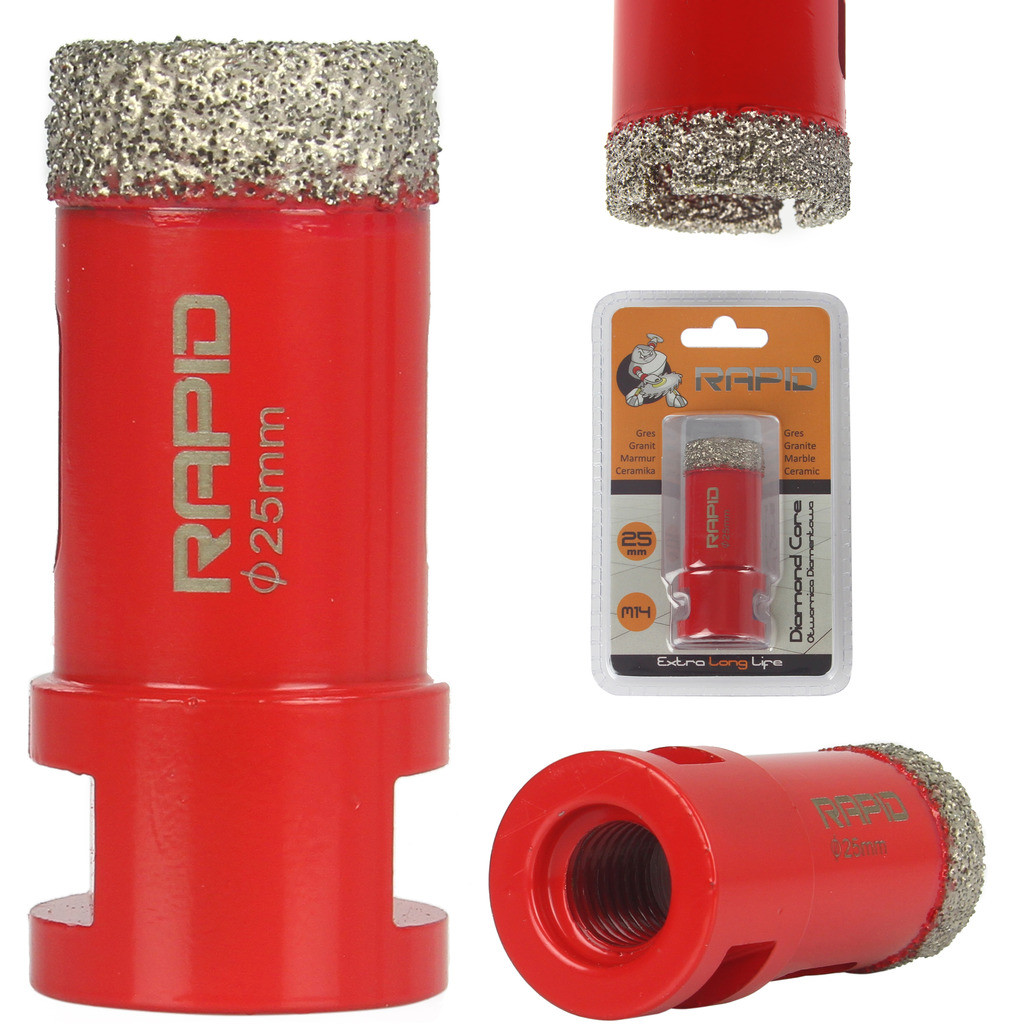 Алмазна корончата пила Mar-Pol M22760, діаметр 25 мм, для швидкого свердління каменю., фото 1