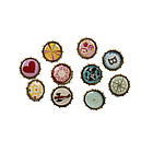 Брадси бронзові для рукоділля 15мм Мікс 10шт. у наборі BRM093, фото 3