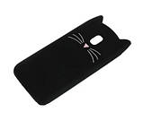 Силіконовий чохол для Samsung Galaxy J330 / J3 2017 - 3D Cat (Кіт с вусами), Чорний, фото 3