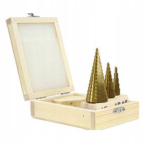 Східчасті свердла HSS Mar-Pol M22321, титанове покриття, свердла по металу