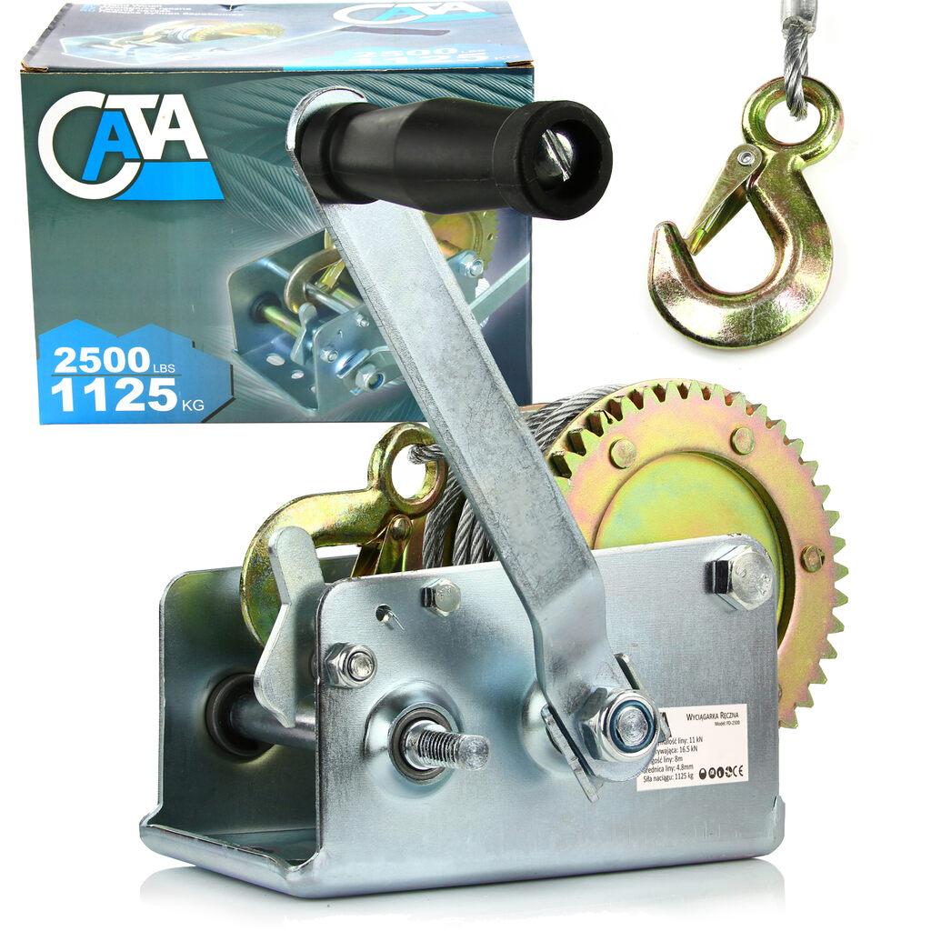 Ручна лебідка з колінчатим канатом 2500LBS, Mar-Pol M80739 Лебідка з гаком, лебідка з передавальними числами, фото 1