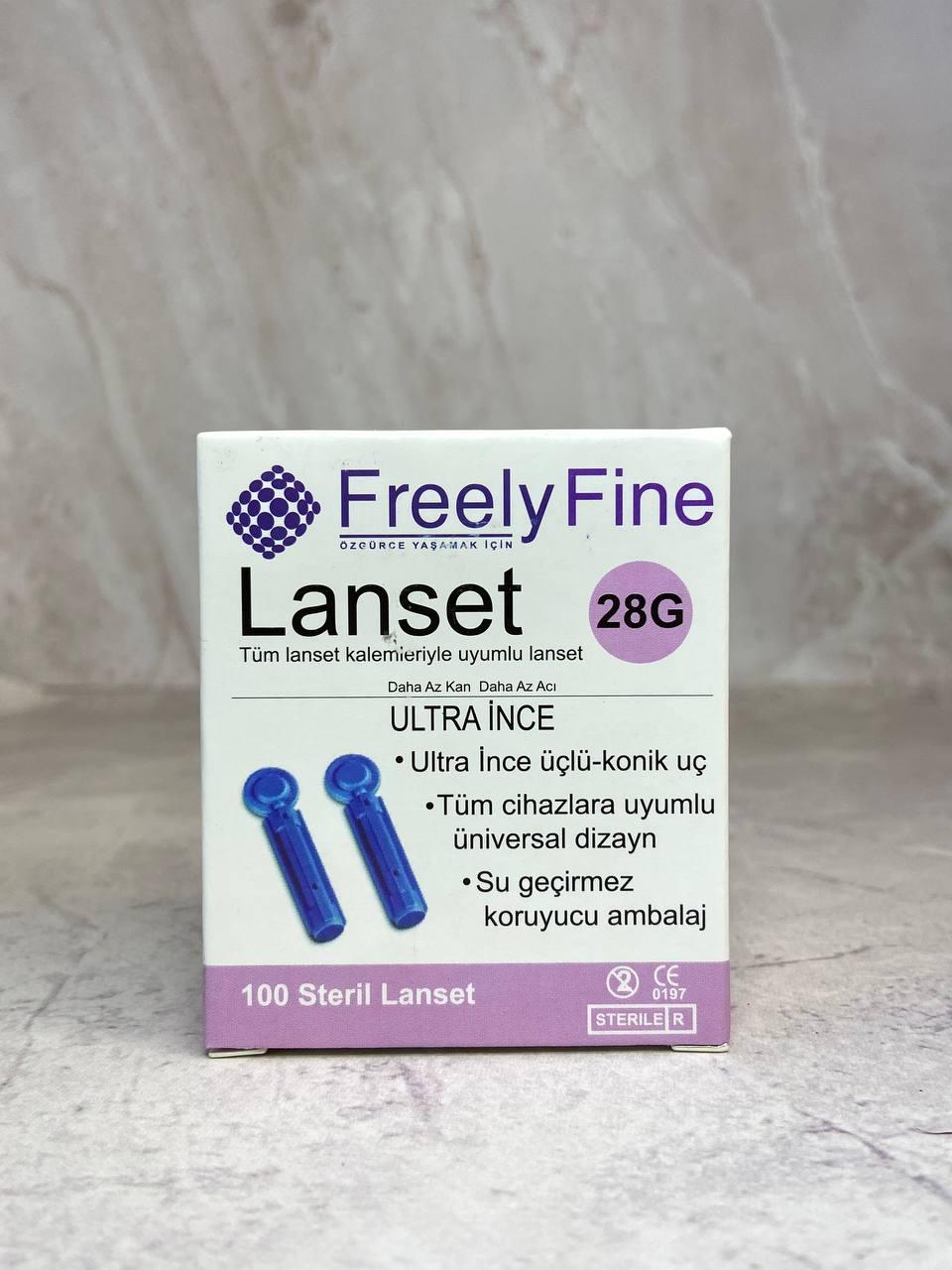 Ланцети Freely Fine 28 G ( універсальні ) 100 шт.