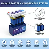 Акумуляторна батарея VATRER LiFePO4 12V, 7Ah, 89,6Wh,  вбудований BMS, 5000+ циклів зарядки, фото 6
