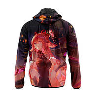 Куртка вітровка спортивна чоловіча «Yae Miko in a dress. Genshin Impact», фото 2