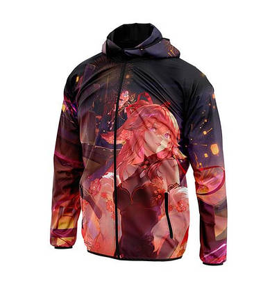 Куртка вітровка спортивна чоловіча «Yae Miko in a dress. Genshin Impact», фото 1