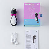 Кліторальний вакуумний вібратор Satisfyer Pro Penguin Next Generation. Стимулятор Пінгвін в подарунковій коробці, фото 3