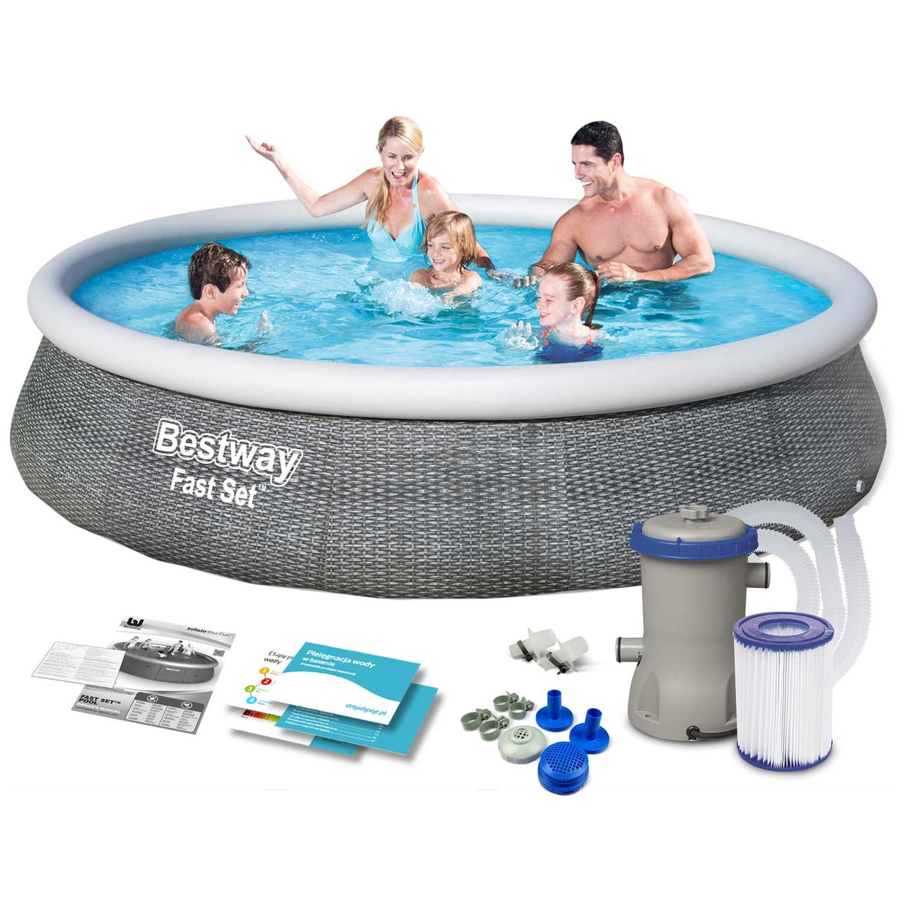 Басейн надувний 9в1 Bestway 57376, 396 x 84 см, фото 1