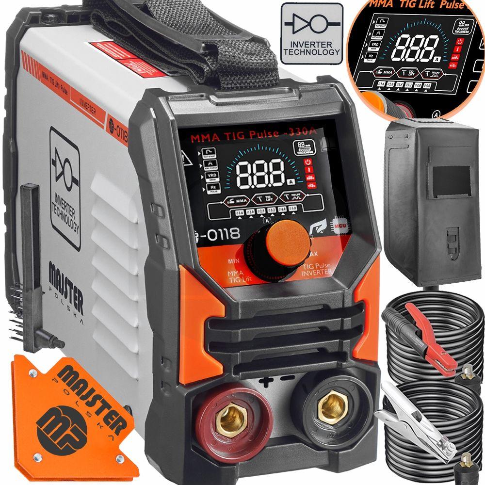 Інверторний зварювальний апарат Majster Polska DIGITAL MP0118, MMA TIG IGBT 330A, зварювальний апарат