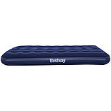 Матрац надувний Bestway Flocked 191x137 см, синій, фото 4