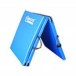 Мат гімнастичний MASTER MAS4A493, 180 x 60 x 3,5 см, блакитний, фото 4