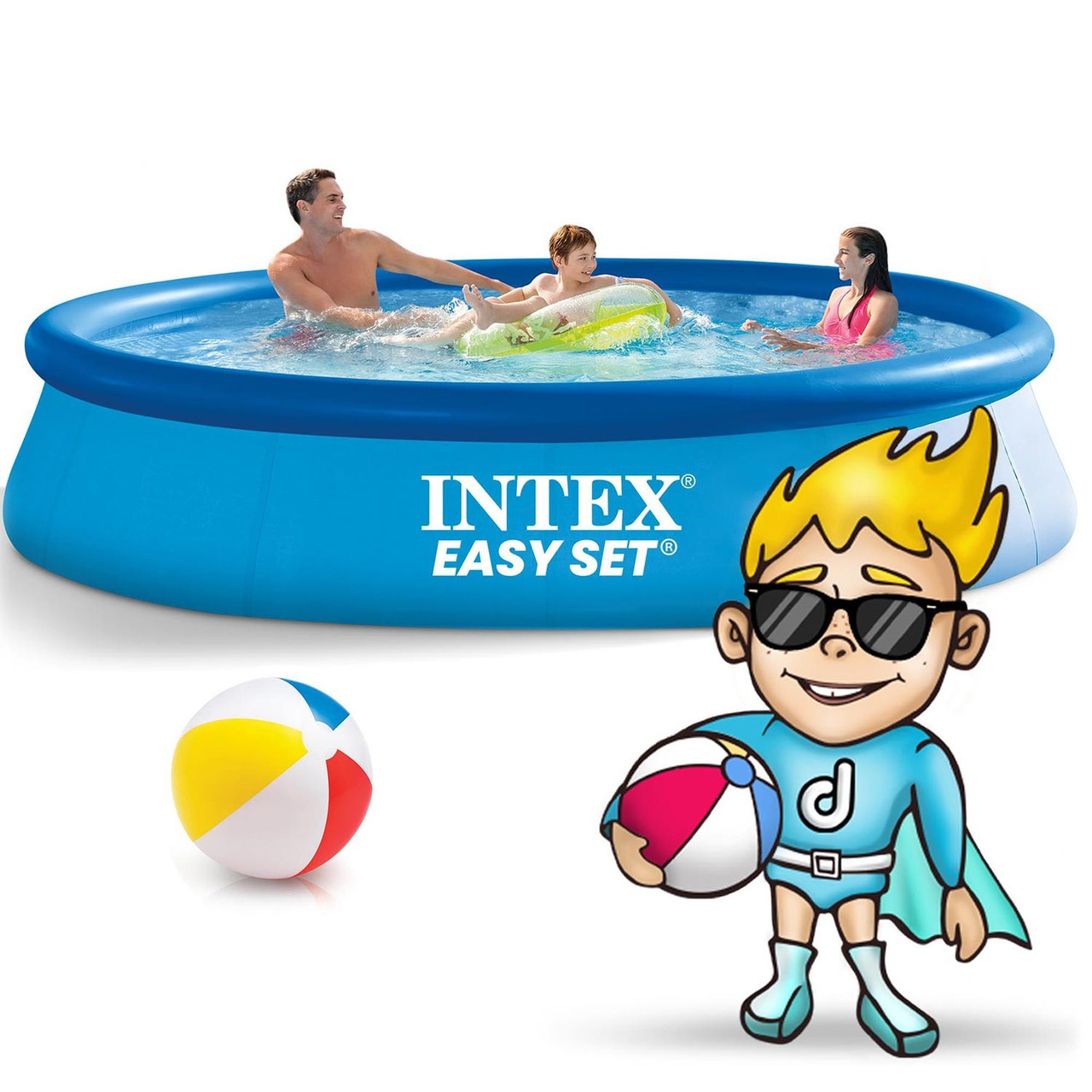 Басейн надувний 3в1 INTEX 28122, 305 x 76 см, фото 1