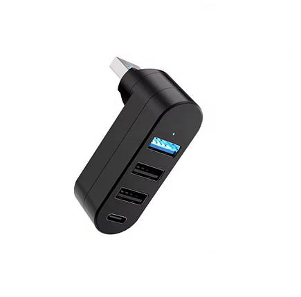 Поворотний USB-хаб 4-в-1 usb typeC, фото 1