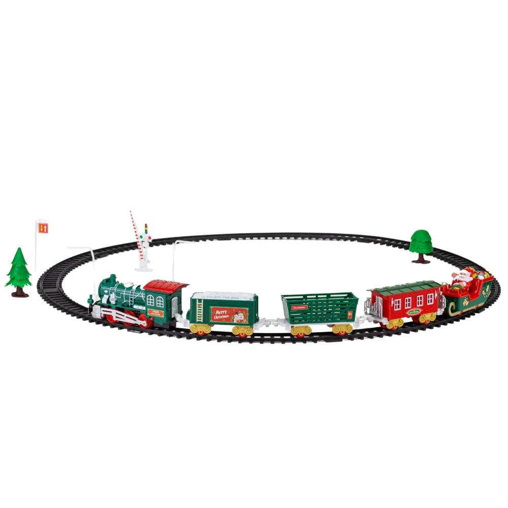 Різдвяний іграшковий паровоз із музикою "Merry Christmas" декор під ялинку працює від батарейок 185 см, фото 1