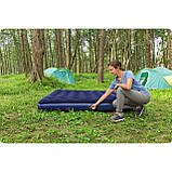 Матрац надувний Bestway 67004 з насосом 203 x 183 см, синій, фото 7