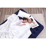 Матрац надувний Bestway 67004 з насосом 203 x 183 см, синій, фото 6