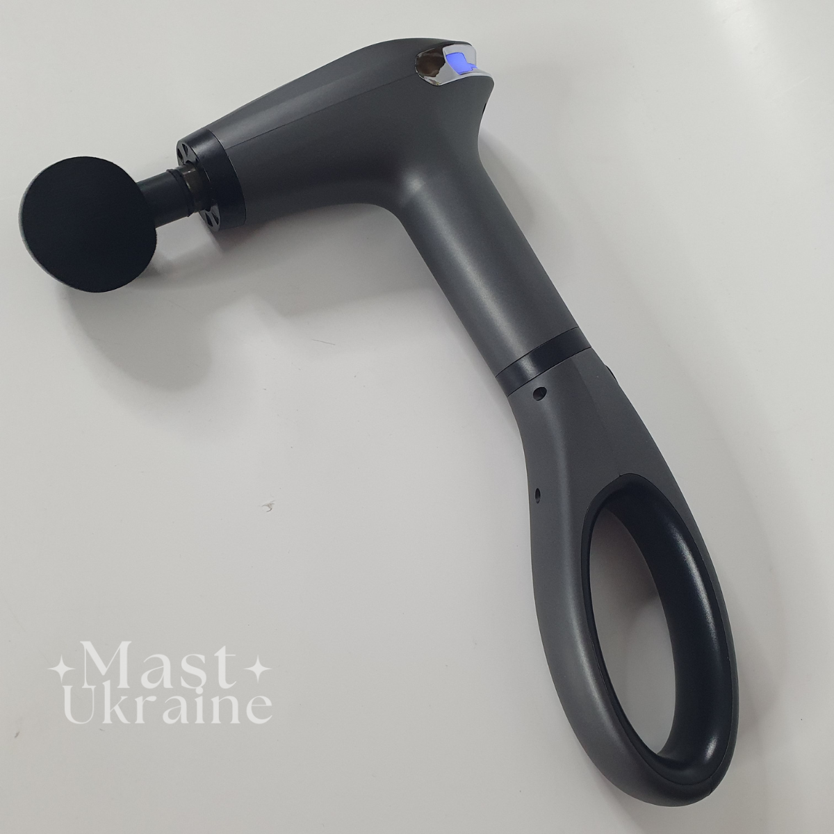 Ручний вібраційний масажний пістолет для глибокого масажу м'язів тіла, 30 швидкостей, 6 змінних насадок, MJ-30-Black