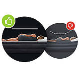 Матрац надувний Intex 64759 - 68612 з насосом 203 х 152 см, чорно-синій, фото 3