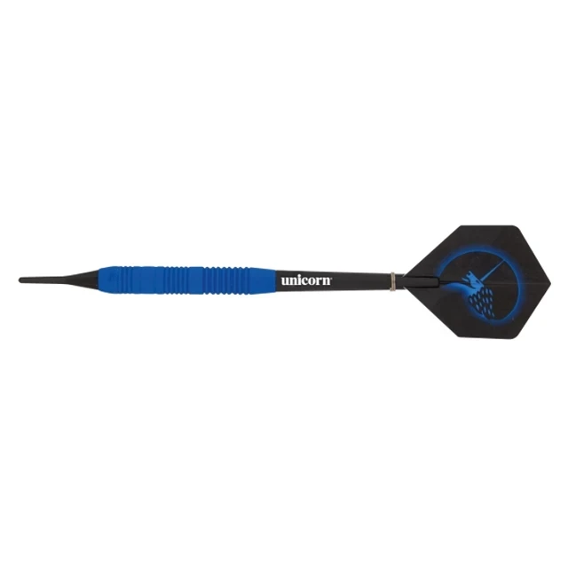 Дротики Unicorn Core Plus Rubberised Brass Blue, 3 шт, фото 1