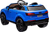 Дитяча акумуляторна машинка Audi Q7 NEW LIFT Синя, фото 5