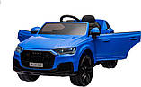 Дитяча акумуляторна машинка Audi Q7 NEW LIFT Синя, фото 8