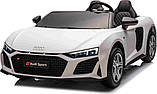 Дитяча акумуляторна машинка Audi Spyder R8 LIFT Біла, фото 4