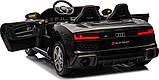 Дитяча акумуляторна машинка Audi Spyder R8 LIFT Чорна, фото 3
