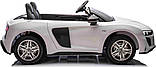 Дитяча акумуляторна машинка Audi Spyder R8 LIFT STRONG Біла, фото 9