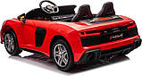 Дитяча акумуляторна машинка Audi Spyder R8 LIFT Червона, фото 6
