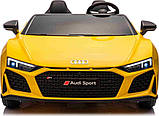 Дитяча акумуляторна машинка Audi Spyder R8 LIFT Жовта, фото 4