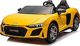 Дитяча акумуляторна машинка Audi Spyder R8 LIFT Жовта, фото 5