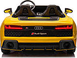 Дитяча акумуляторна машинка Audi Spyder R8 LIFT Жовта, фото 8