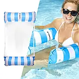 Надувний матрац для басейну WaveBed inSPORTline - синій, фото 3