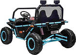 Дитяча акумуляторна машинка Баггі FASTER Блакитна, фото 4