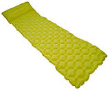 Матрац надувний ACRA L48-ZL 188х55 см, жовтий, фото 4