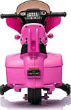 Дитячий акумуляторний мотоцикл Чоппер INDIAN Рожевий, фото 3