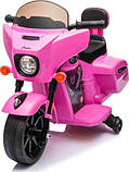 Дитячий акумуляторний мотоцикл Чоппер INDIAN Рожевий, фото 10