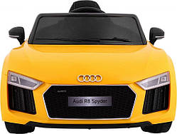 Дитяча акумуляторна машинка Audi R8 Spyder Жовта