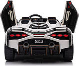 Дитяча акумуляторна машинка Lamborghini SIAN Біла, фото 9
