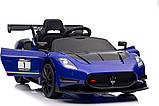 Дитяча акумуляторна машинка Maserati MC20 GT2 Синя, фото 9