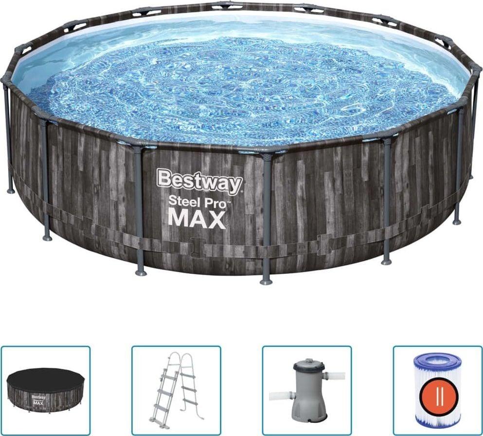 Басейн каркасний 19в1 Bestway 5612Z Steel Pro Max 488 см, фото 1