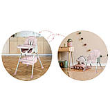 Стільчик для годування зі столиком Ricokids Milo 79 х 62 х 94 см - рожево-білий, фото 7