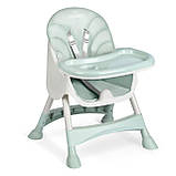 Стільчик для годування зі столиком Ricokids Milo 79 х 62 х 94 см - зелено-білий, фото 3