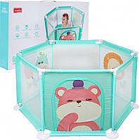 Дитячий манеж 6м+ з веселими тваринками